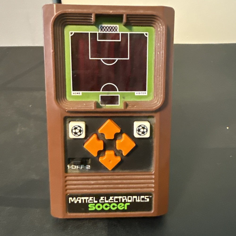 Vintage 1978 Mattel Handheld Electronic Soccer Game( It Works) W/Sound